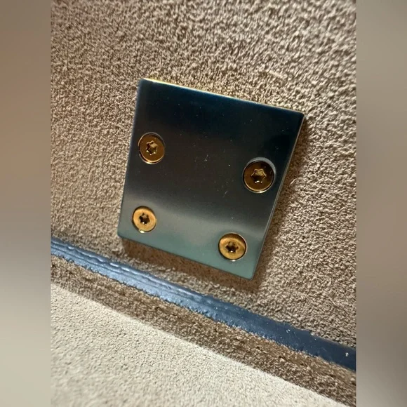 Polene Numero Sept Mini Handbag in Rare Blue Textured Leather - Picture 11 of 13